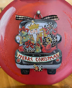 Load image into Gallery viewer, Santa Truck Metal Charm with Leopard Pattern
