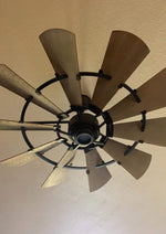 Load image into Gallery viewer, Quorum 95210-69 52” Noir Windmill Indoor Ceiling Fan 10 Blade Fan
