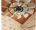 Load image into Gallery viewer, Quorum 95210-86 Windmill Indoor Ceiling Fan Oiled Bronze 10 Blade Industrial Fan
