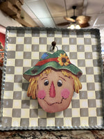 Load image into Gallery viewer, Scarecrow Mini Charm with Galvanized Frame

