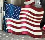 Load image into Gallery viewer, Americana: Freedom Flag Red, White, Blue Metal Stake with Easel
