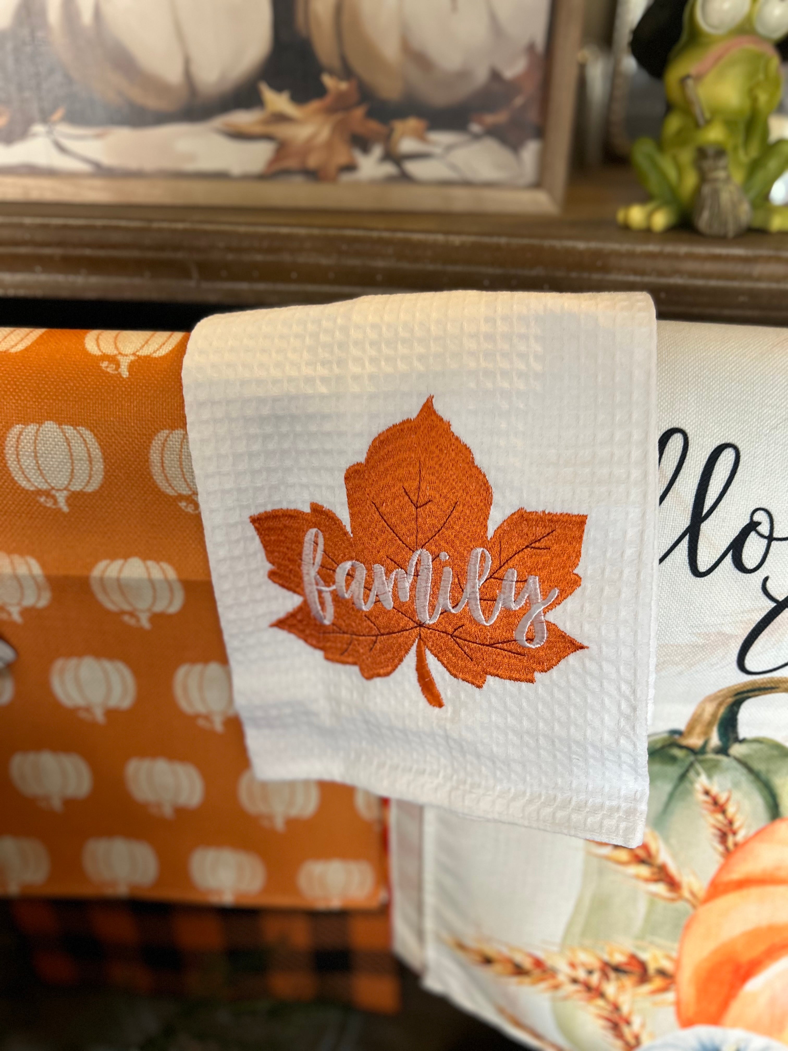 New Fall Leaf Towel Family