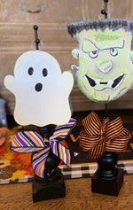 Load image into Gallery viewer, Halloween (4) Options Mini Metal Charms Ghost, Frankenstein, &amp; Jack-o-Lantern
