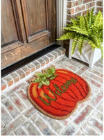 Load image into Gallery viewer, Orange Pumpkin Shaped Welcome Coir Door Rug
