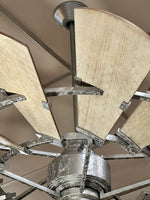 Load image into Gallery viewer, Galvanized Windmill Indoor Ceiling Fan
