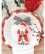 Load image into Gallery viewer, Santa Claus Harlequin Metal Ornament
