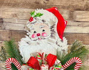 Red & White Santa Metal Outdoor/Indoor Stake