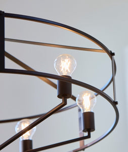 Black Pendant Cage Design Lighting - 8373-6-59