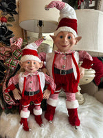 Load image into Gallery viewer, Posable Red &amp; White Elf 22” with Bells
