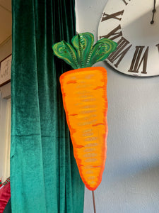 Large Metal Yard Carrot Indoor or Outdoor Stake