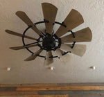 Load image into Gallery viewer, Quorum 195210-86 52” Oiled Bronze Outdoor Windmill Fan 10 Blades
