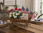 Load image into Gallery viewer, New! Wooden and Iron Garden Wagon Cart
