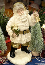 Load image into Gallery viewer, White and Gold Santa Clause Merry Christmas
