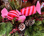 Load image into Gallery viewer, Set of 2 Hot Pink and Red Candy Pieces Metal Outdoor or Indoor Stake
