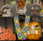 Load image into Gallery viewer, Halloween Patterned Metal Witch Legs Stakes Multiple options

