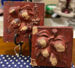 Load image into Gallery viewer, Red Ceramic Accent Tile with Fruit Pattern
