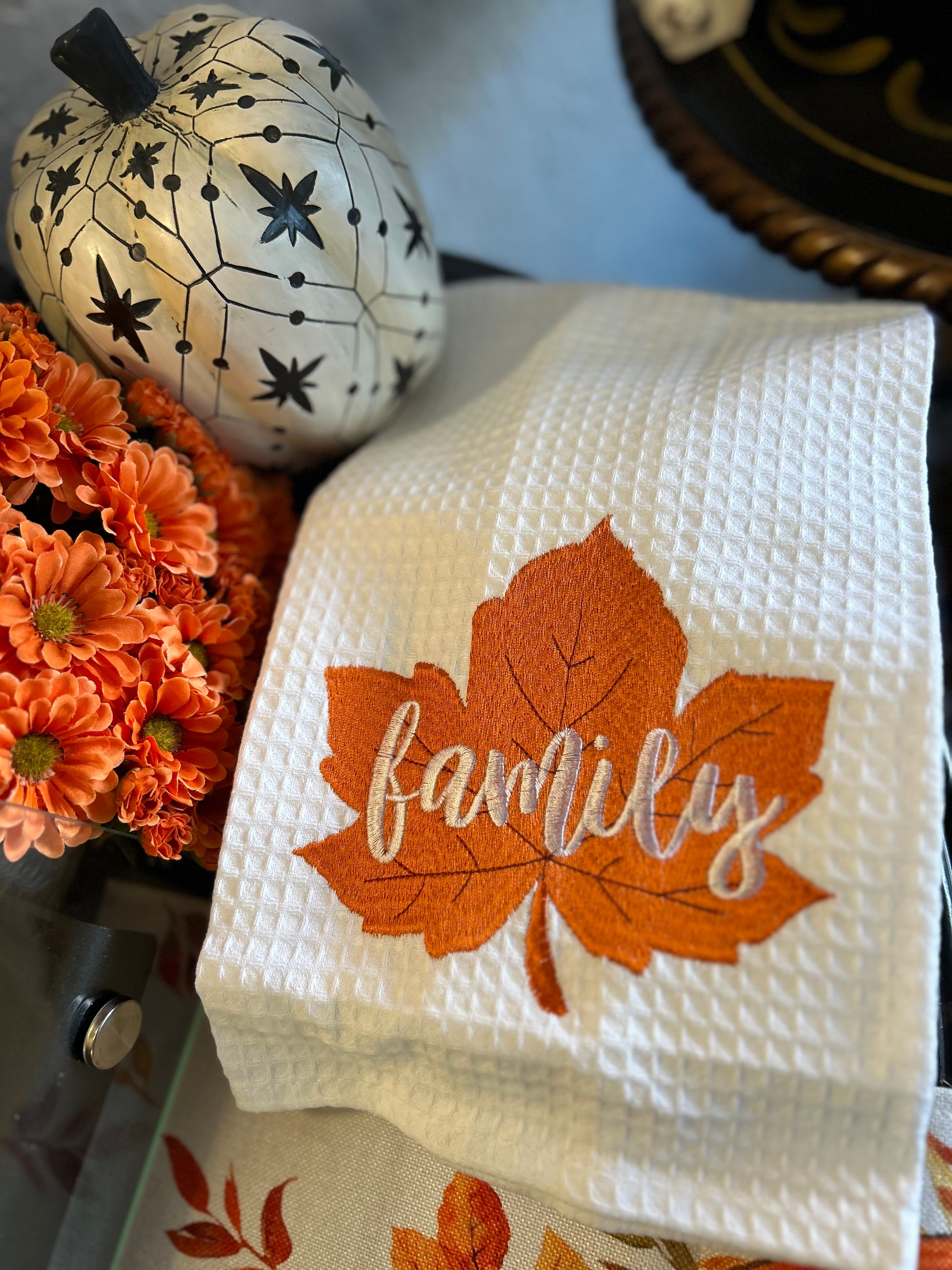 New Fall Leaf Towel Family