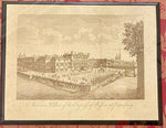Load image into Gallery viewer, Red Damask Pattern Matte Sepia Art with Black Frame Summer Palace of the Empress of Russia at Petersburg
