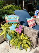 Load image into Gallery viewer, Poolside Paradise Metal Stake with Attached Easel
