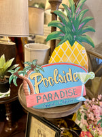 Load image into Gallery viewer, Poolside Paradise Metal Stake with Attached Easel
