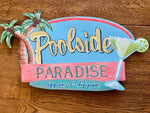 Load image into Gallery viewer, Poolside Paradise Metal Stake with Attached Easel
