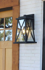 Load image into Gallery viewer, Quorum Artesno 725-22-69 3 Light Black Outdoor 22”Wall Lantern
