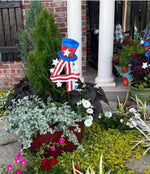 Load image into Gallery viewer, Uncle Sams Pants “4” Metal Stake Patriotic Americana
