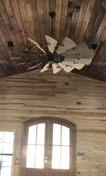 Load image into Gallery viewer, Quorum 96015-86 Windmill Indoor Ceiling Fan Oiled Bronze 15Blade Industrial Fan
