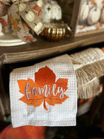 Load image into Gallery viewer, New Fall Leaf Towel Family
