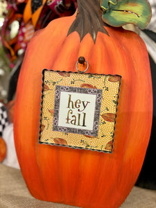 Hey Fall Yellow Leaves Mini Print