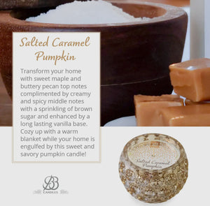 New Scent! Salted Caramel Pumpkin 9oz Soy Candle