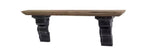 Load image into Gallery viewer, Pine Wooden Large Shelf with Rustic Black Corbels 48”length
