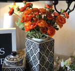 Load image into Gallery viewer, 26" Artificial Orange Ranunculus
