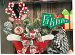 Load image into Gallery viewer, Red Sleigh Metal with Pocket for Arrangement Outdoor or Indoor
