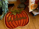 Load image into Gallery viewer, Orange Pumpkin Shaped Welcome Coir Door Rug
