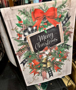 Load image into Gallery viewer, Merry Christmas with Gold Bells Red Bow Flag Outdoor
