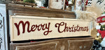 Load image into Gallery viewer, Merry Christmas White and Red Corrugated Metal Sign
