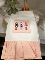 Load image into Gallery viewer, Pink Ruffled Nutcracker Towel
