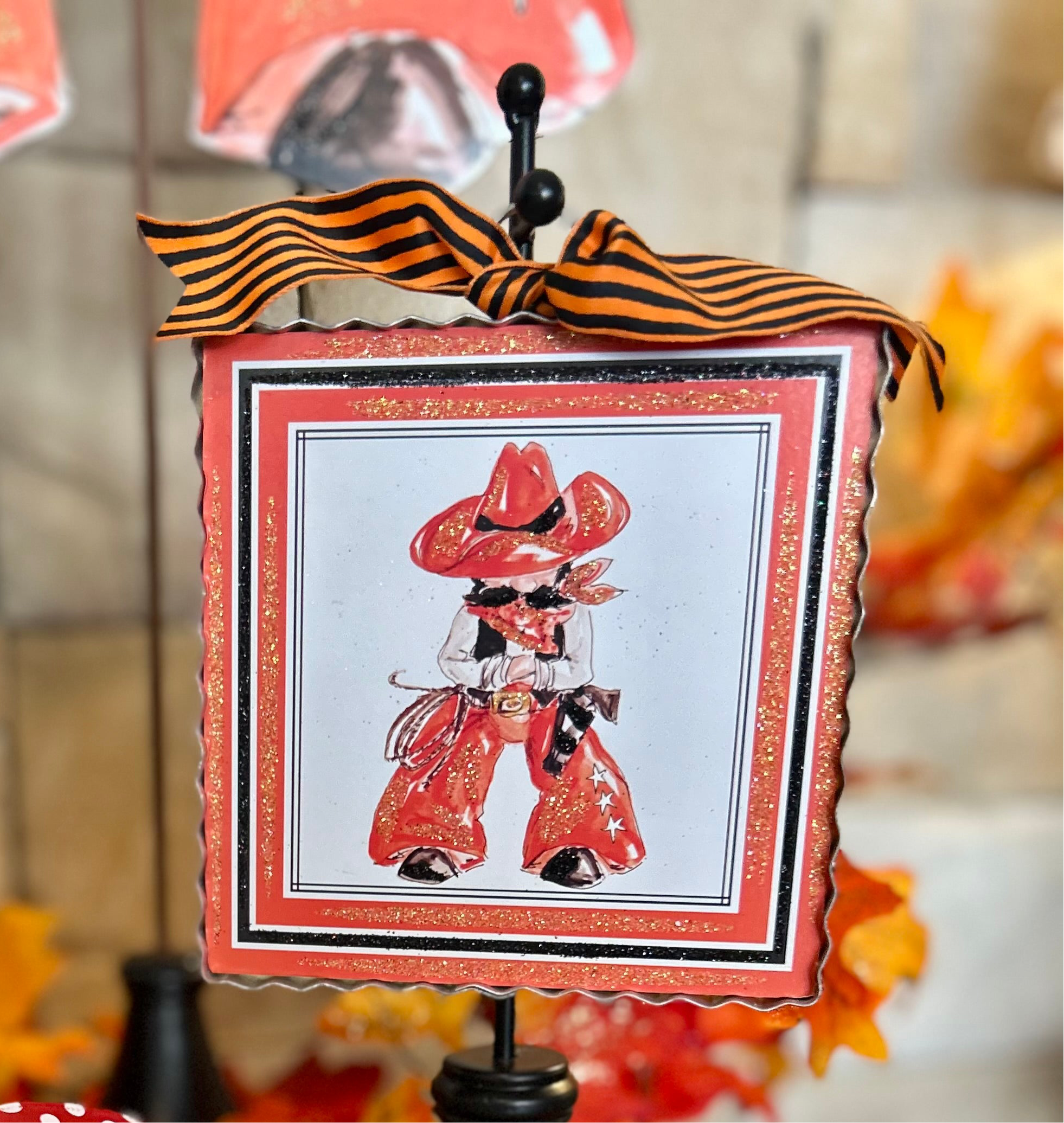 Cowboy Mini Print Oklahoma State Pistol Pete