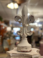 Load image into Gallery viewer, White Distressed Fleur de lis
