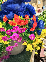 Load image into Gallery viewer, Red Morning Glory Bush Artificial Flowers
