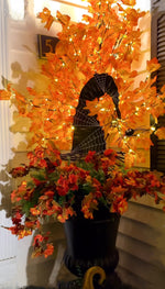 Load image into Gallery viewer, Witch In Black, Gray, and White with Spider Roundtop Collection
