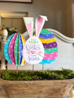 Load image into Gallery viewer, White Rabbit Silly Rabbit Easter is for Jesus!
