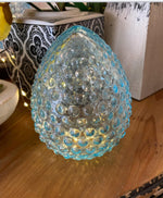 Load image into Gallery viewer, Glass Blue Hobnail Egg Easter Decor
