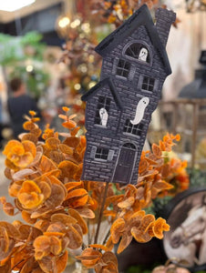 Set of 2 Halloween Haunted House Metal Stakes