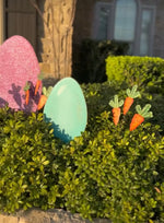 Load image into Gallery viewer, Spring/Easter Collection: Set of 6 Medium Glittered Eggs Metal Stake
