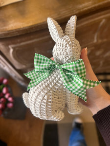 Easter/Spring Collection: White Wicker Bunnies Set of 2