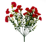 Load image into Gallery viewer, Red Morning Glory Bush Artificial Flowers
