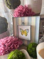 Load image into Gallery viewer, Yellow Butterfly Galvanized Framed Mini Pic
