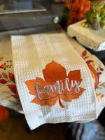 Load image into Gallery viewer, New Fall Leaf Towel Family
